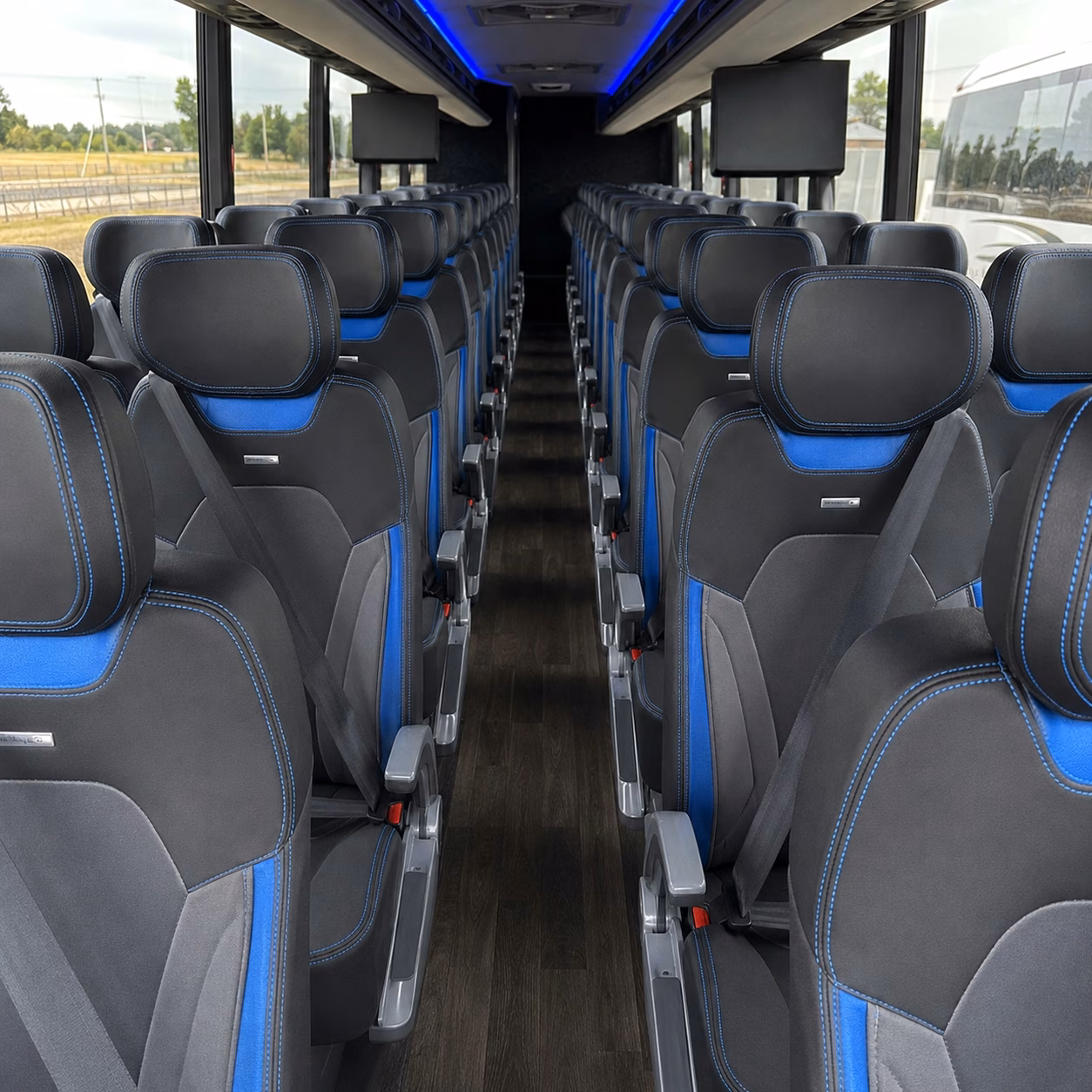 columbus charter bus rental inside