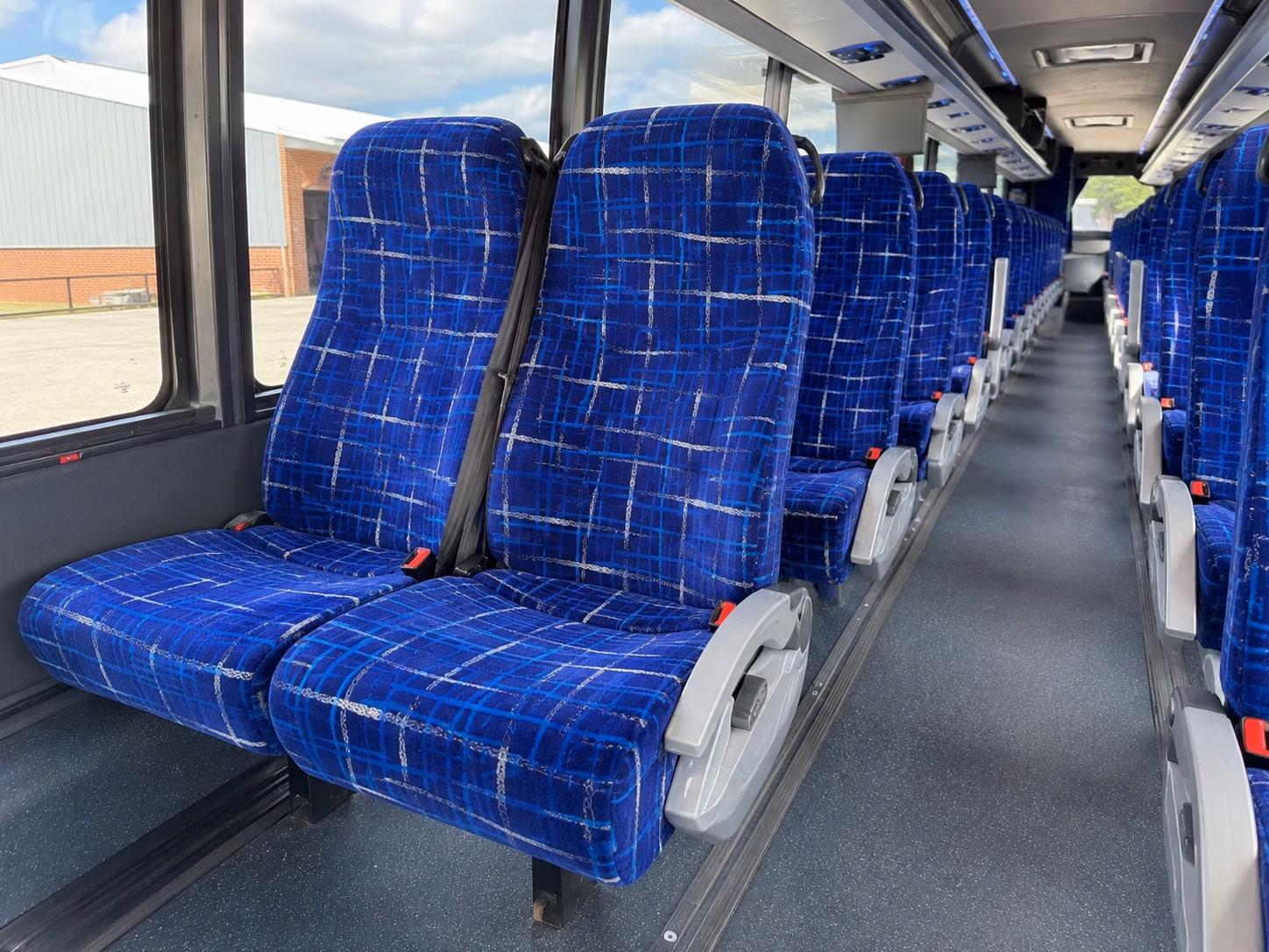 columbus charter bus rental interior