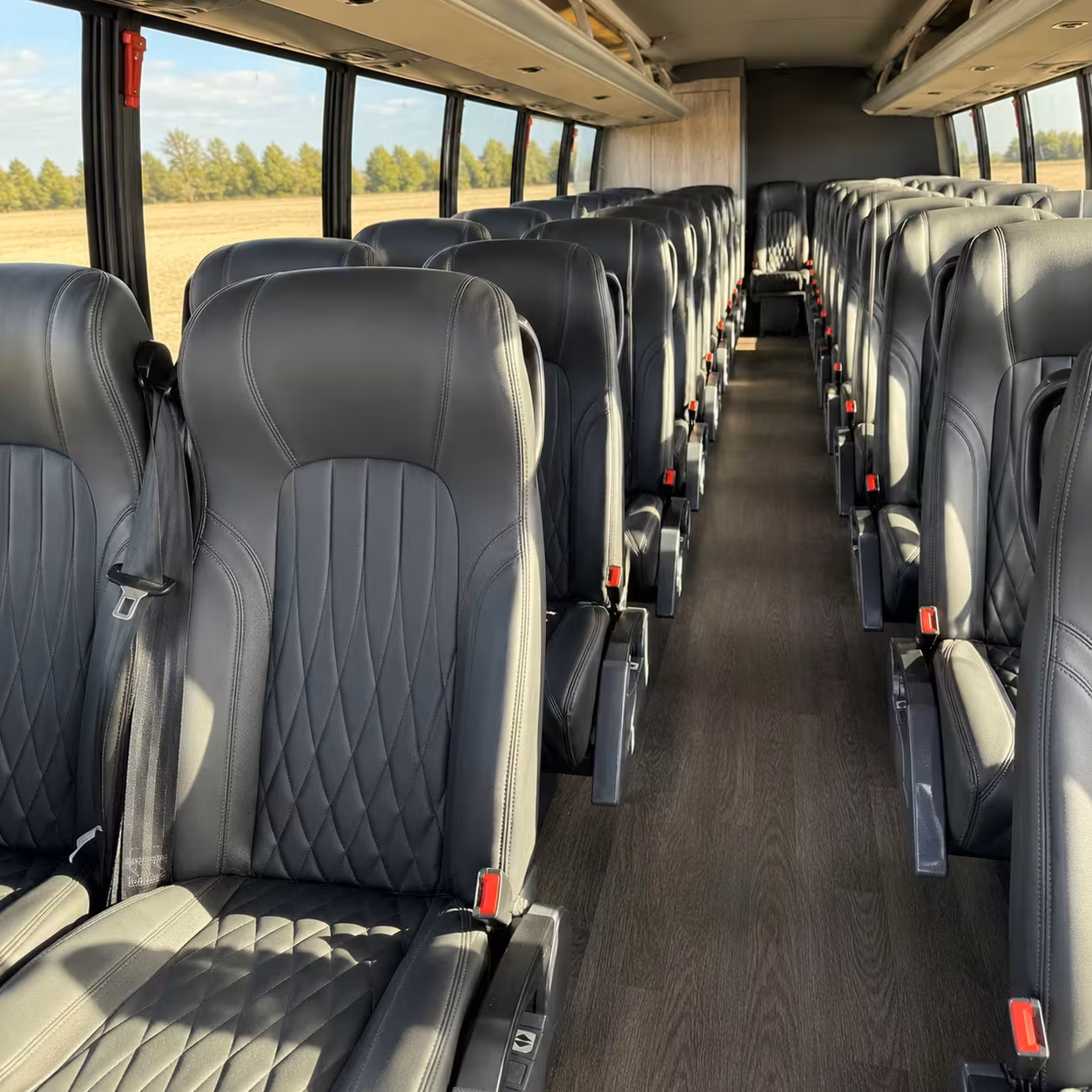 compare columbus airport minibuses and charter buses side by side