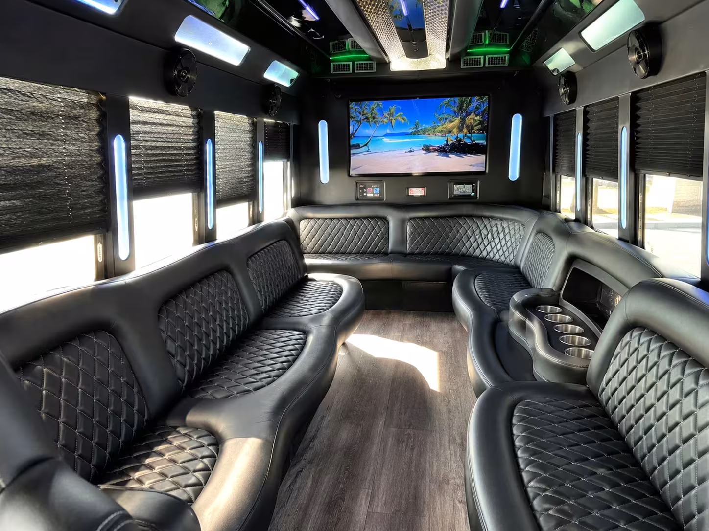 party bus and minibus rentals for columbus arena district shows